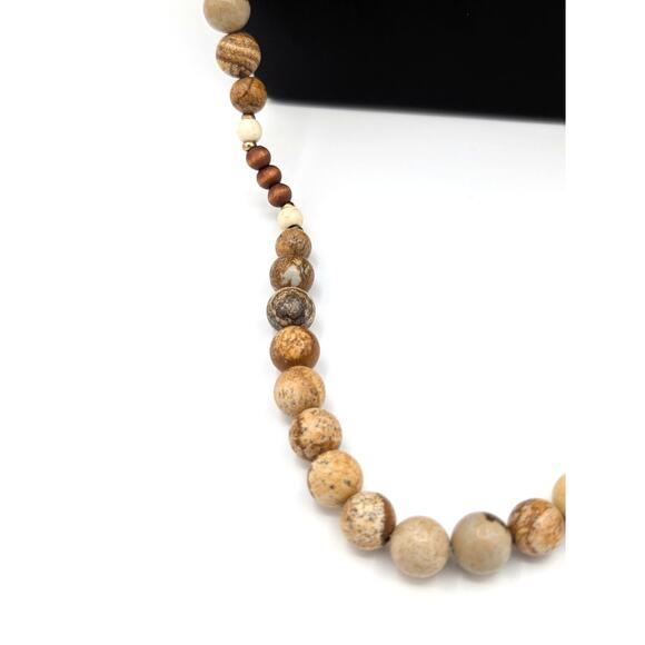 Jasper Stone Bead 42" Necklace - Picture 4 of 6